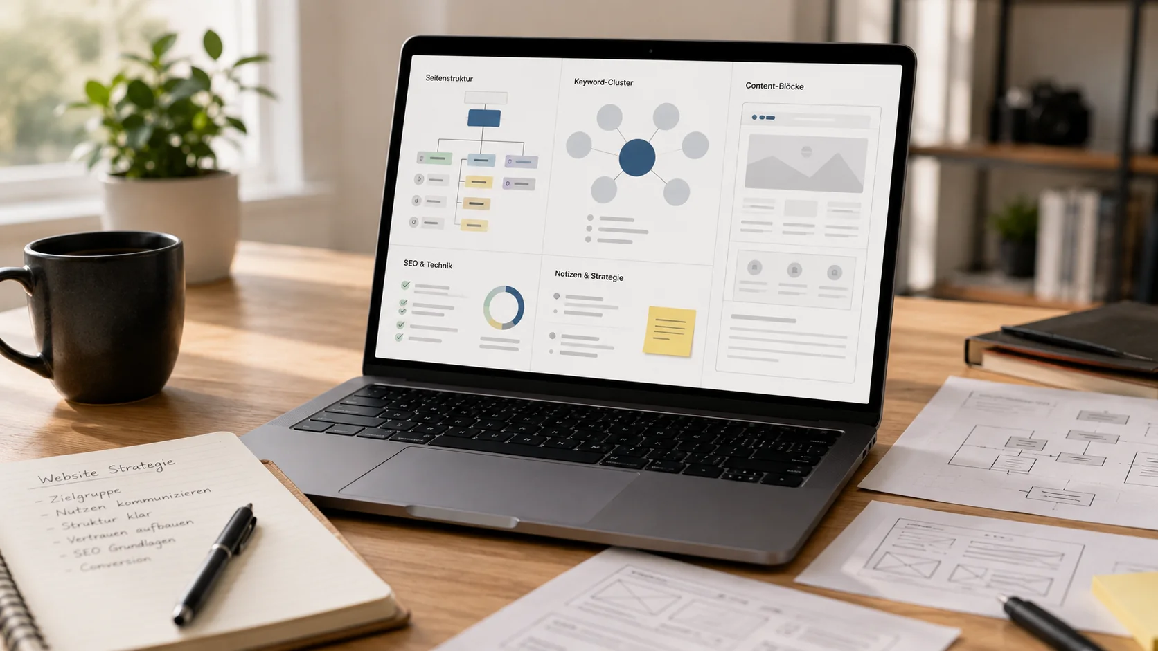 SEO-Analyse und Content-Planung für die Website eines lokalen Unternehmens