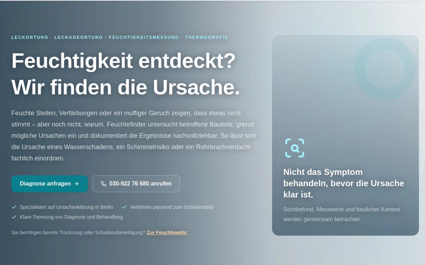 feuchtefinder.de als Website-Referenz