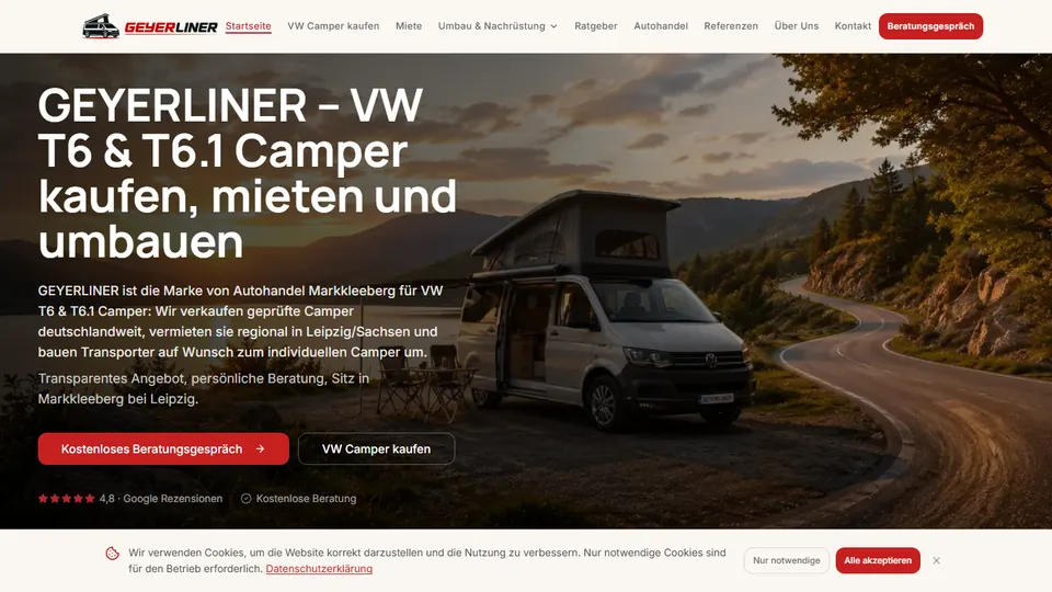 geyerliner.de als Website-Referenz